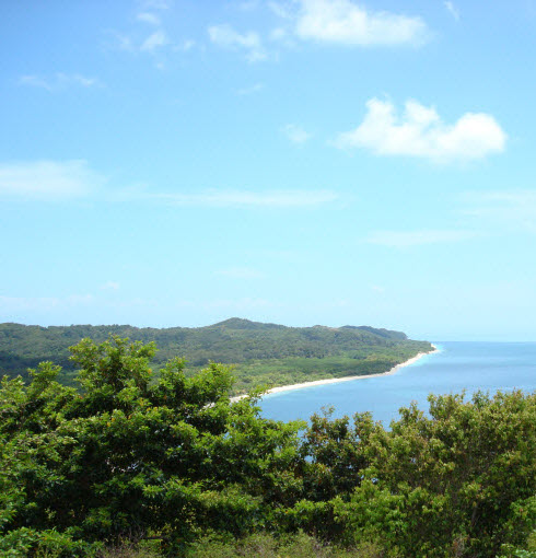 guanaja view from blue rock point
